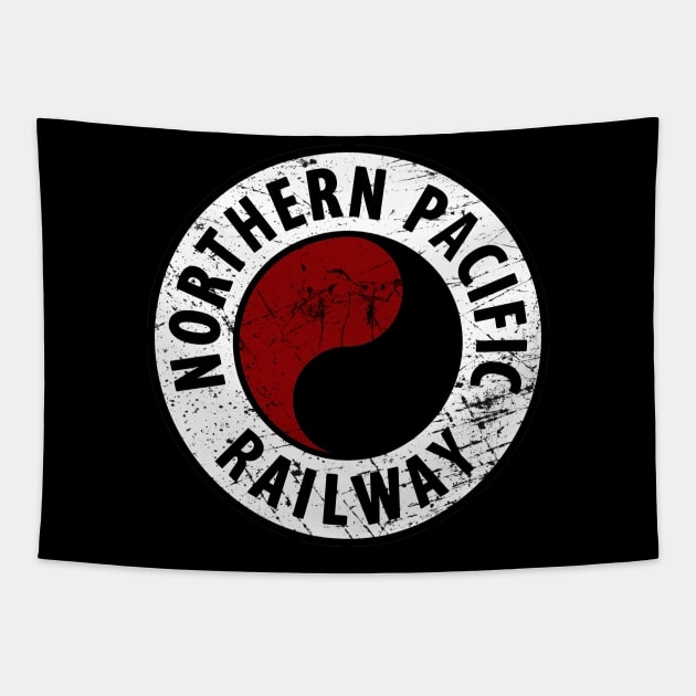 Distressed Northern Pacific Railway Tapestry by Railway Tees For All