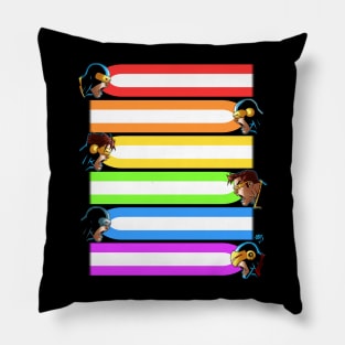 LGBTQIA+ Slim Rainbow Pillow