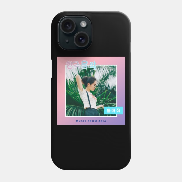 Korean music album cover with a girl "listen to me" Phone Case by BTSKingdom