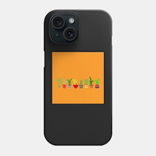 Cactus sobre naranja Phone Case