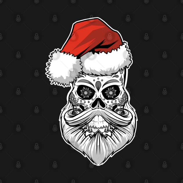 Sugar Skull Santa Christmas Shirt by Styleuniversal