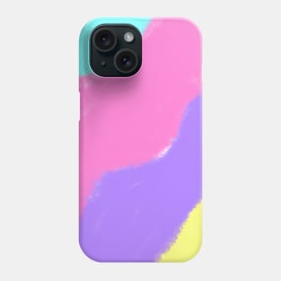 Blue pink watercolor art Phone Case