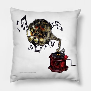 Red Gramophone music Pillow