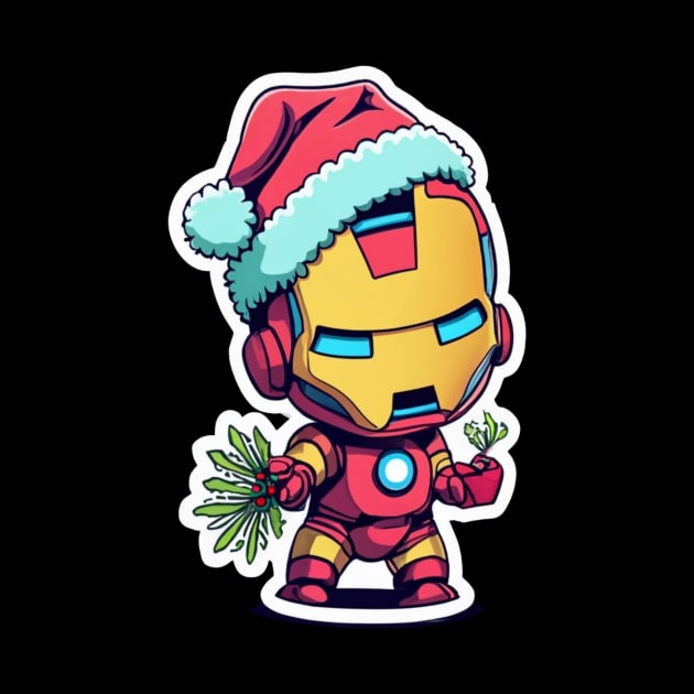 Christmas Gift Super Hero Cartoon Iron Man Baby by joolsd1@gmail.com