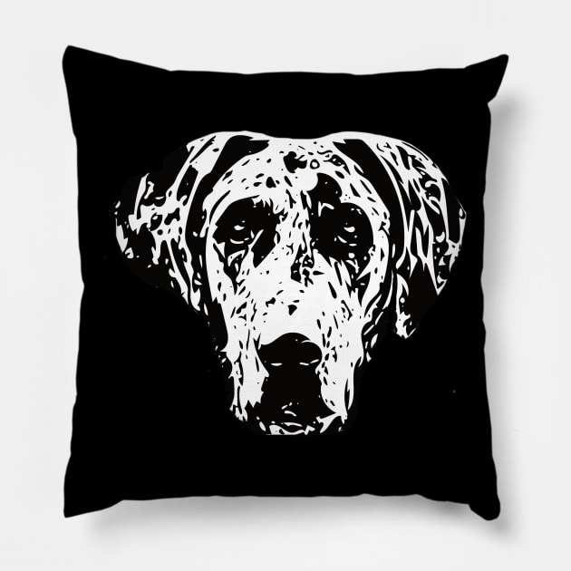 Great Dane - Dane Christmas Gifts Pillow by DoggyStyles