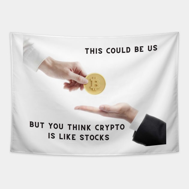 Funny Crypto T-shirt Tapestry by KingOhashes