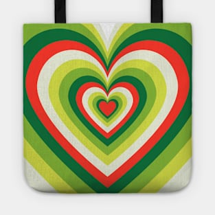 Christmas Colored Heart Pattern Tote