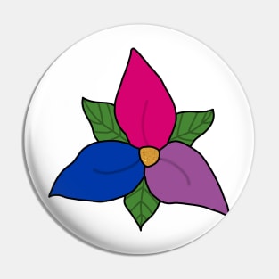 Bisexual pride flower Pin