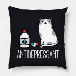 Antidepressant smiling cute Cat Pillow