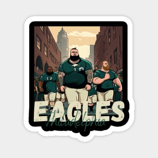 Philadelphia eagles football player graphic design cartoon style beautiful artwork Magnet