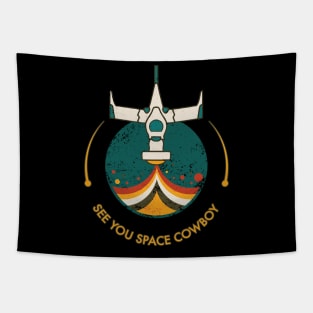 Retro Vintage Space Cowboy Tapestry