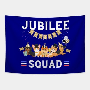 Jubilee Squad | Queen's Platinum Jubilee Party Pups Tapestry