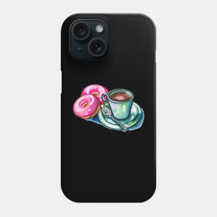 Coffee and donuts Phone Case