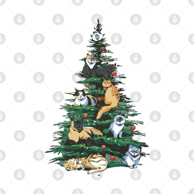 Cats in Christmas Tree by Digital-Zoo