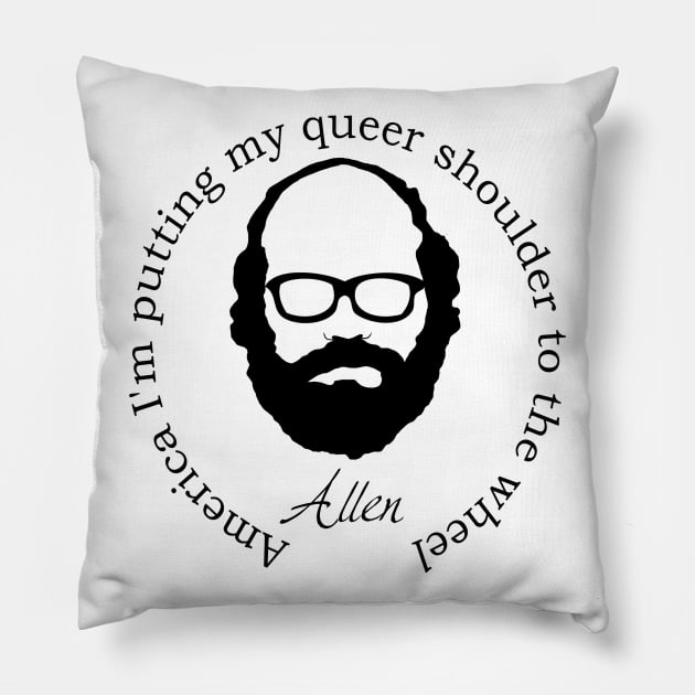 Allen Ginsberg Quotes Pillow by PoetandChef