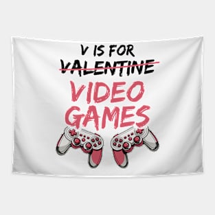 V is for Valentine Video Games Tapestry