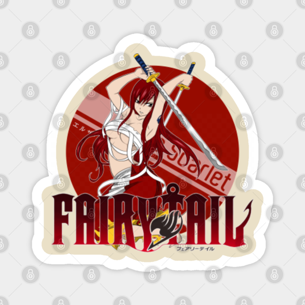 Fairy Tail Anime Character Erza Scarlet Cute Fairy Tail Magnet Teepublic