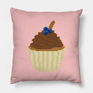 Light chocolate cupcake pixel art Pillow