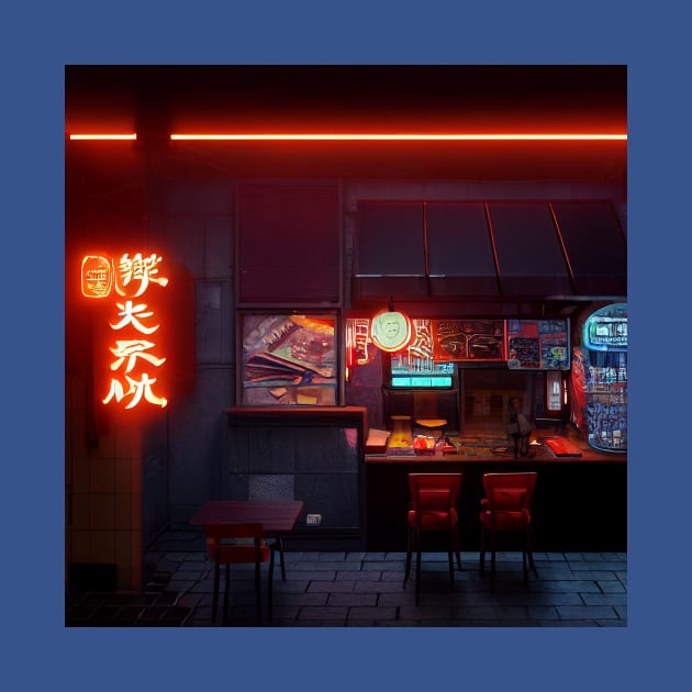 Cyberpunk Tokyo Ramen Shop by Grassroots Green