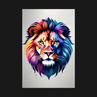 lion face Watercolor T-Shirt