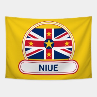 Niue Country Badge - Niue Flag Tapestry