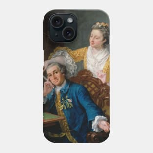 David Garrick with his wife Eva-Maria Veigel, "La Violette" or "Violetti" by William Hogarth Phone Case