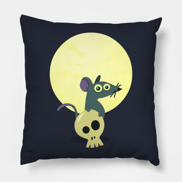 Moon Rat Pillow by AnishaCreations