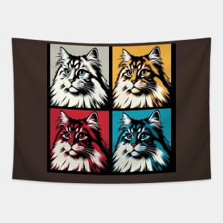 Siberian Cat Pop Art - Cat Lovers Tapestry