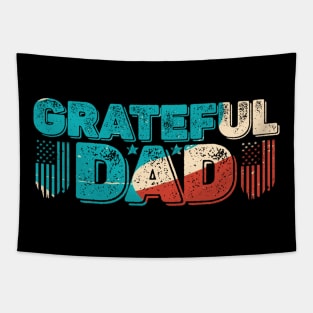 Grateful Dad Funny Fathers Day Dye Retro Vintage Tapestry