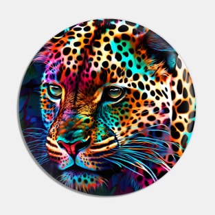 Colorful Leopard Pin