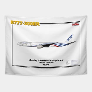 Boeing B777-300ER - Boeing "House Colours" (Art Print) Tapestry