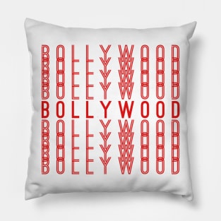 Bollywood Hindi Indian Movies Repeating Red Text Gift Pillow