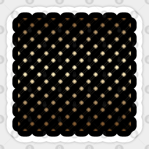 Golden Chain Design Pattern With Black Background Golden Chain Design Pattern With Black Sticker Teepublic