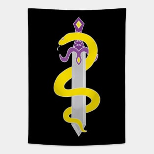 Sword and Snake (Non-Binary Colors) Tapestry