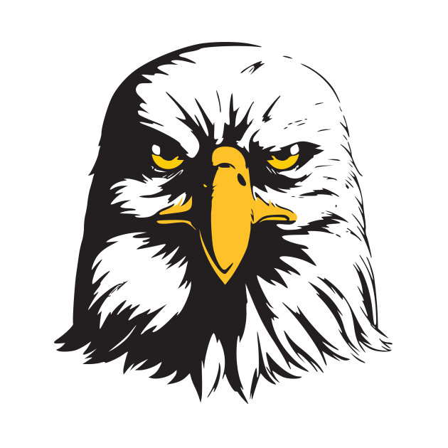 American eagle - bald eagle face design by Bravowear