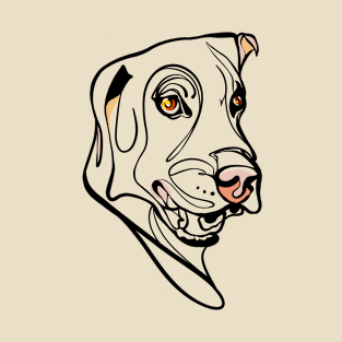 Dog retro lineart T-Shirt