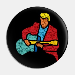 Colorful Guitarist Pin