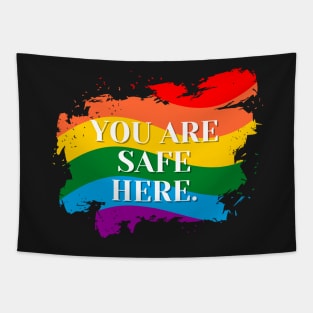 You Are Safe Here Paintbrush Tapestry