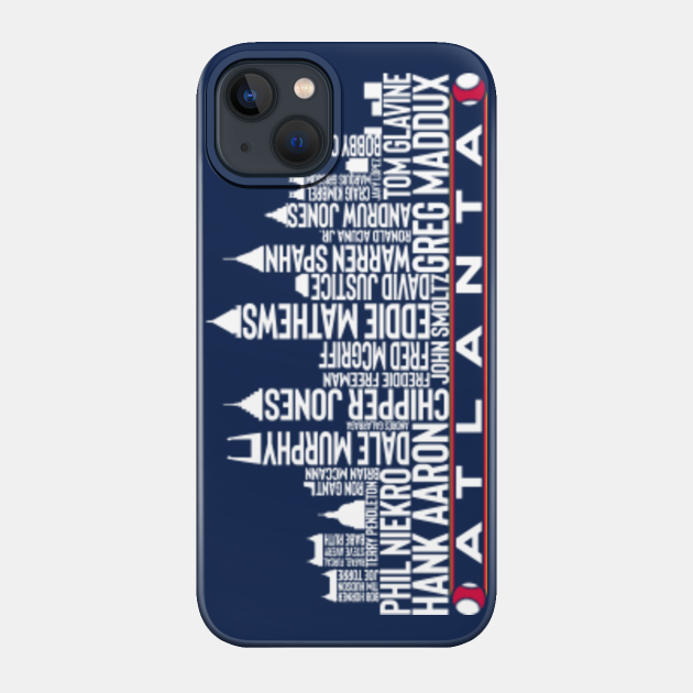 The legends Atlanta city skyline of the Atlanta baseball team - Atlanta Baseball Skyline - Phone Case