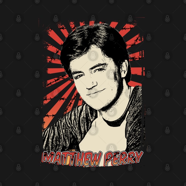 Matthew Perry 80s Retro Vintage Aesthetic by Ihkwan Art