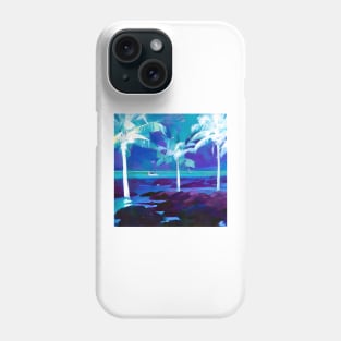 White Palms at the Beach Phone Case