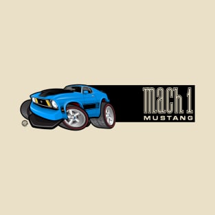 Mach 1 Blue with Black Stripe T-Shirt