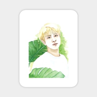 BTS Jin Kim Seokjin Nature Plant Watercolour Painting Magnet