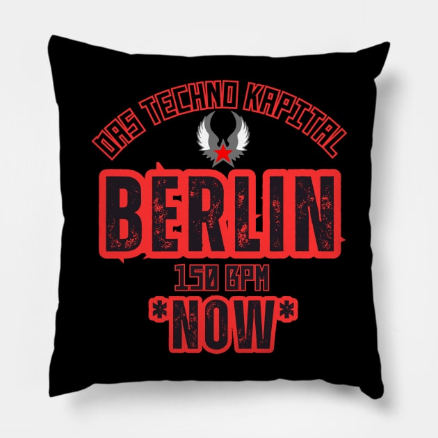 Berlin Techno Pillow by SailorsDelight