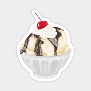 Hot Fudge Sundae Bowl Magnet