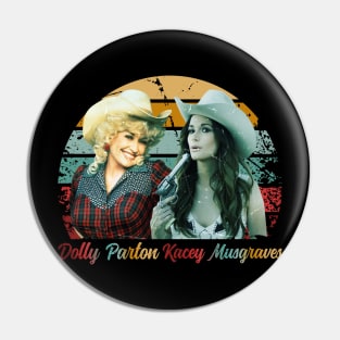 Dolly and Kacey Retro Country Pin