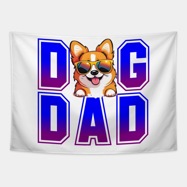 Dog Dad Tapestry by Geoji 