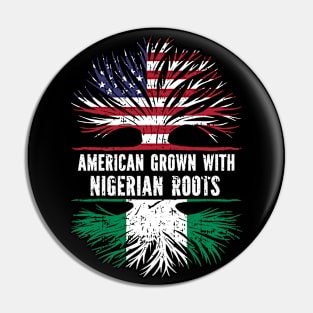 American Grown with Nigerian Roots USA Flag Pin