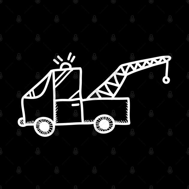 Tow Truck Hand Drawn by KC Happy Shop