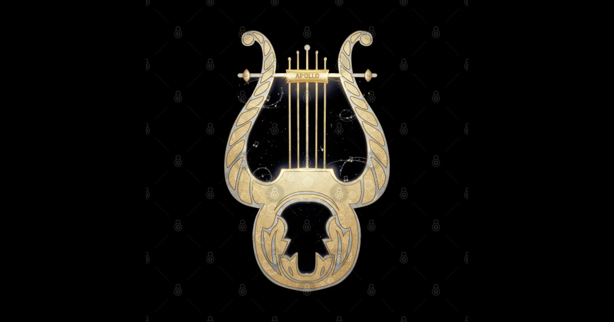Apollo's Lyre | Greek Mythology Art Nouveau Design - Apollo - Sticker ...